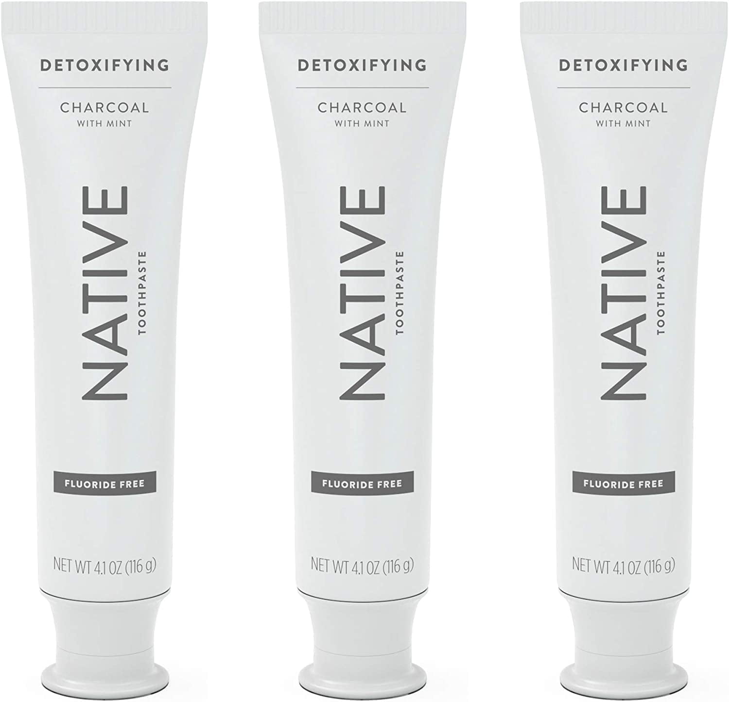 Buy 3Pack Native Toothpaste Charcoal with Mint Fluoride Free