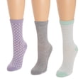 thumbnail image 4 of MUK LUKS Women's 3 Pack Dream Step Crew Socks, 4 of 5