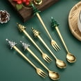 thumbnail image 3 of Cheapark Christmas Tree Stainless Steel Cutlery Set - Coffee Spoon, Fruit Fork & Dessert Spoon, Festive Gift for Dining, 3 of 8