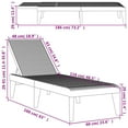 thumbnail image 4 of vidaXL Sun Lounger Grey 186x60x29 cm PP, 4 of 5