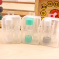 thumbnail image 2 of Transemion Fashion New 1 pcs Men Women Lens Box Bottle Plastic Objective Travel Portable Case Storage Container High Quality Grey 1Set, 2 of 6