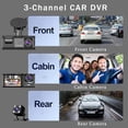 thumbnail image 3 of 1080P Dual Lens WiFi Dashcam, Dual Dash Cam Front and Inside, Wireless DashCamera for Cars with Night Vision, 2" Screen, G-Sensor, Loop Recording, Suitable for Home and Travel (32G), 3 of 7