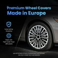 thumbnail image 2 of Alpena 15" Motion Wheel Covers, Silver & Black, set of 4, 2 of 9