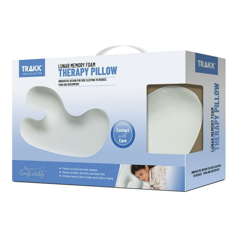 TRAKK Lunar Shape Memory Pillow, Curved Design for Neck Support