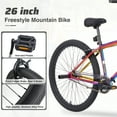 thumbnail image 3 of Baprem Freestyle BMX Bikes 26" Mountain Bike Single Speed Steel Frame Bicycles with Double Disc Brakes, Colorful, 3 of 6