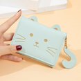 thumbnail image 1 of Cartera pequeña plegable para mujer, bonita cartera con diseño de gato fresco, monedero con dibujos animados para varias tarjetas, cartera para estudiantes, 1 of 5