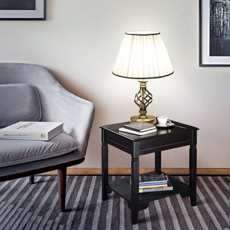 Set of 2 13" Antique Brass Bedside Table Lamp w/ LED Bulb ...