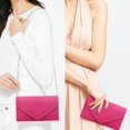 thumbnail image 2 of Bolso de mano de noche Dasein Velvet con correa de cadena rosa, 2 of 6