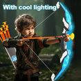 thumbnail image 4 of LED Bow and Arrow for Kids Light Up Archery Toy Set with 10 Suction Cup Arrows 3 Target & Quiver Indoor Outdoor Garden Toys for Boys and Girls Blue, 4 of 7