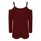 thumbnail image 5 of Mujeres Casual Hombro frío Cuello en V Suelto Cremallera sólida Manga larga Tops Blusa de mujer Fridja fjkfkj4257, 5 of 5