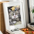 thumbnail image 3 of Cuadros Decorativos Lindo gato sable 5D DIY taladro redondo completo diamante pintura lienzo decoración manualidades Likrtyny embutido en tela, 3 of 9