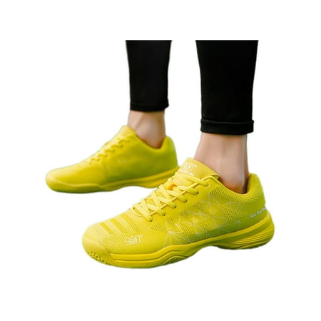 

Tenmix Mens Comfort Trainers Jogging Lace Up Athletic Shoes Gym Breathable Sneakers Yellow 7
