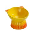 thumbnail image 1 of D Elevated Ceramic Pet Bowl D Tilted Cat Dog Food Dish For Spine Protection Kitchen Dining Use, 1 of 6