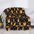 thumbnail image 3 of Zufioo Bee and Honey Print Horizontal Flannel Blanket, Anti-wrinkle, Anti-shrinkage, Anti-allergic Plush Blanket, Household Items Suitable for Bedroom-80"x60", 3 of 6