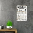 thumbnail image 3 of QIONGQI Funny Kitchen Quote Metal Tin Sign Wall Decor, Farmhouse Rustic Kitchen Conversions Sign for Home Decor Gifts(Wooden Style), 3 of 8
