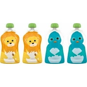 Squooshi Reusable Food Pouch, 2.5 oz, 4 pack