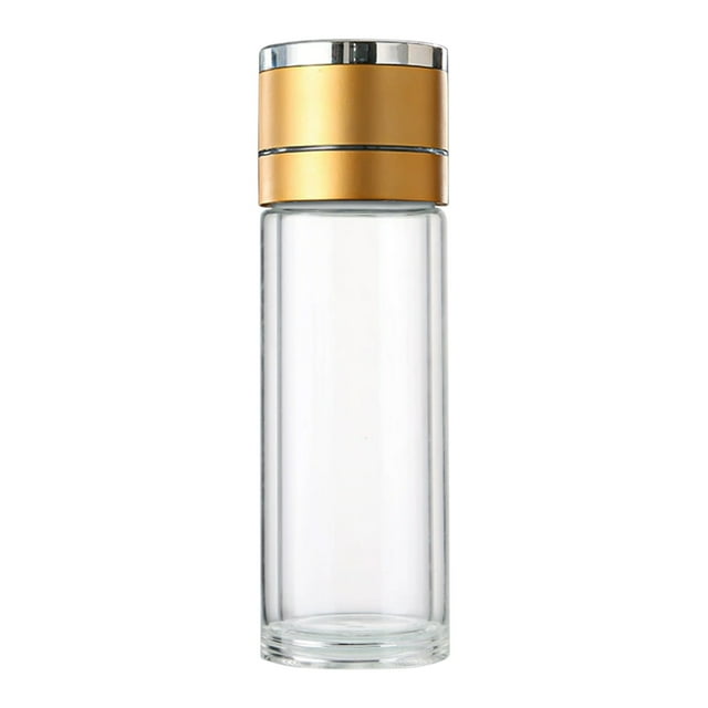 Cups with Lids Open Lid Glass Cup, Business Vehicle, Portable Tea Separation, Men's Tea Cup, Double-Layer, No Need for Water Cup
