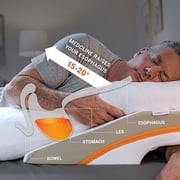 MedCline Reflux Relief System - Bed Wedge Pillow for Acid Reflux & GERD Relief, Full Body Pillow - Arm Hole Pocket & Incline Sleep Position - Medium - 55 - 511, 1 Ct