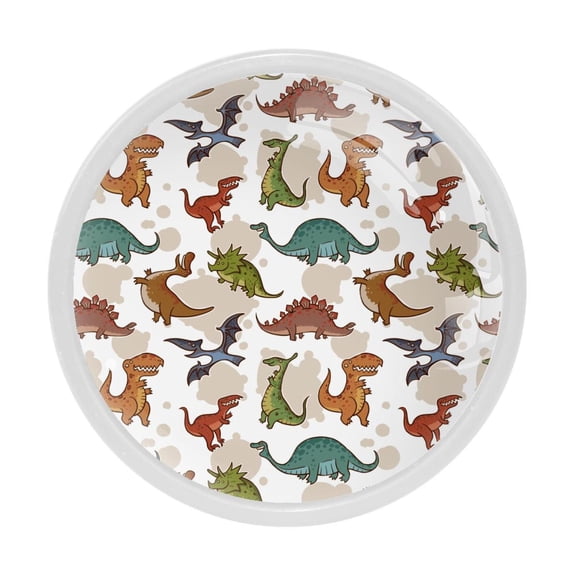 4 Pcs Dinosaur Knobs for Kitchen Cabinet Cupboard Dresser Bookcase Drawer Pulls Handles Round Home Decor