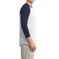 thumbnail image 3 of Mafoose Men's 3/4 Raglan Sleeves Colorblock Raglan Jersey White/ Navy T200 X-Large, 3 of 5