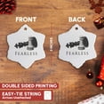 thumbnail image 3 of 3drose, Fearless Chess Pieces, a Pawn Taking down a Queen, Never Show Fear., 3 inch Snowflake Porcelain Ornament, 3 of 7