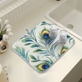 thumbnail image 4 of Yayeee Dish Drying Mat for Kitchen Counter 18" x 24" Microfiber Super Absorbent Coffee Decorative Pad, Peacock Feather, 4 of 9