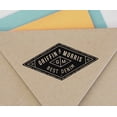 thumbnail image 3 of Printtoo Custom Text Self Inking Personalized Logo Design Rhombus Shape Envelope Rubber Stamp-Black, 3 of 3