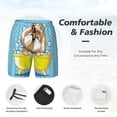 thumbnail image 4 of Kdxio Dog Takes A Bath In The Bathtub Print Men'S Swim Trunks With Compression Liner 7 Inch Inseam Quick Dry Swim Shorts, 4 of 7