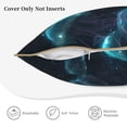 thumbnail image 3 of KLL Ice blue light spot jellyfish Decorative Throw Pillow Covers Velvet Soft for Couch Sofa Bedroom Living Room Outdoor (No pillow core)- 20"x20", 3 of 5