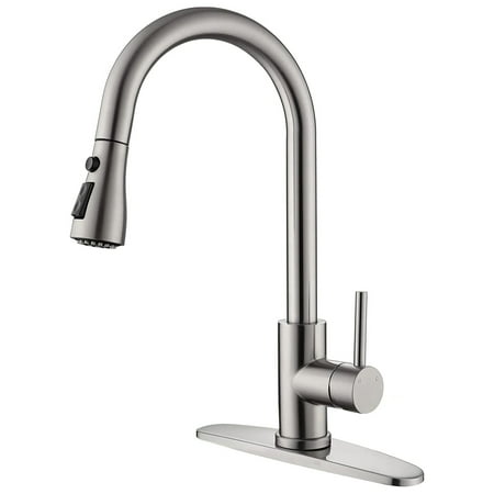 

Kitchen Faucet with Pull Sprayer Multitask Mode Single Handle Pull Out Kitchen Sink Faucet Offer Efficient Cleaning