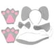 thumbnail image 4 of 1 Juego de disfraz de elefante, diadema con orejas de animales, nariz falsa, cola de Cosplay, guantes, pajarita, 4 of 6