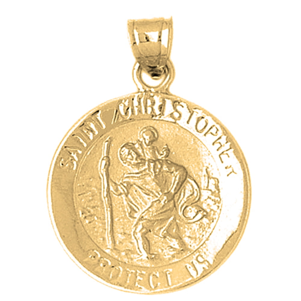 18K Yellow Gold Saint Christopher 