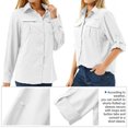 thumbnail image 4 of Jessie Kidden Long Sleeve Casual Shirts for Women Button Down Quick Dry Hiking Fishing Work Shirt UPF 50+ UV Sun Protection Summer Fall Tops, 4 of 8