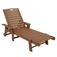 thumbnail image 2 of Ktaxon 64 in Outdoor Chaise Lounge Chair, Garden Reclining Chair, HDPE Plastic Chaise Chair, Brown, 2 of 9