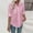 Pink, variant on Zivyakyron Casual Womans Shirts Fall Cotton Linen Office Long Sleeve Women Blouses Loose Solid Going Out Collared Tops Yellow 3XL
