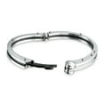 thumbnail image 3 of Bling Jewelry Mens Biker Handcuff Bracelet Men Black Silver Stainless Steel, 3 of 6