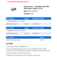 thumbnail image 2 of Knock Sensor - Compatible with 2000 - 2004 Toyota Tundra 4.7L V8 2001 2002 2003, 2 of 2