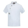 thumbnail image 1 of Manteau de Chef Unisexe à Manches Courtes Veste de Chef, Respirant, Confortable Fermeture à Boutons - Uniforme de Cuisine, Restaurant, Hôtel, 1 of 8