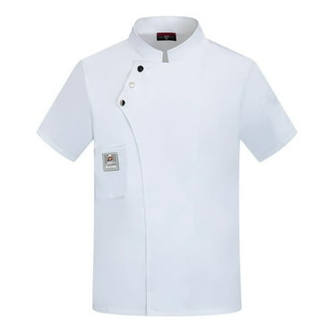 MQLKF Unisex Men's Chef Coat Jacket Women Kitchen Restaurant Cooking Work Chef Uniformss Shirt Tops Fashionable Comfortable Men's Cardigan