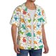 thumbnail image 2 of Fotbe Dinosaur Camisa Estampada de Manga Corta para Hombre, Casual de Verano, Estilo Playero, Sin Arrugas-Large, 2 of 5