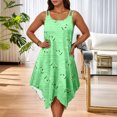 thumbnail image 2 of Casual Summer Dress Sleeveless Asymmetric Style With Heart Print Flowy Comfortable Dress, 2 of 5