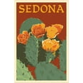 thumbnail image 2 of Art.com Sedona, Arizona - Prickly Pear Cactus - Letterpress Stretched Canvas Print Wall Art by Lantern Press, 12" x 18", 2 of 4