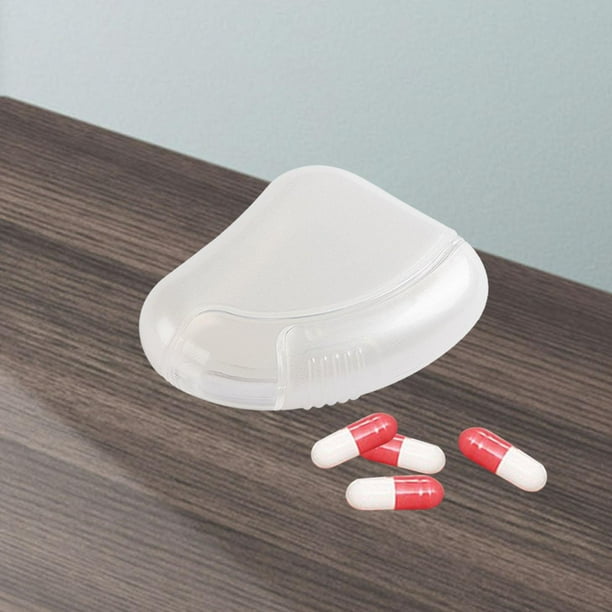pastillero, organizador de cubierta deslizante, caja de almacenamiento de medicina multifunción, 1 comptimentos pa monedero, bolsillo, viaje, exterior, interior blanco Colcomx Funda de tableta