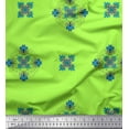 thumbnail image 1 of Soimoi Polyester Crepe Fabric Damask & Mandala Decorative Decor Fabric Printed Yard 52 Inch Wide, 1 of 3