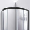 thumbnail image 4 of Prime 36 Inch x 76-3/4 Inch Semi Frameless Frosted Glass Sliding Shower Enclosure in Chrome with White Base and Backwalls, 4 of 11