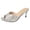 Silver, variant on Sparkly Rhinestones Stiletto High Heels Dress Backless Sandals for Women Bride Wedding Elegant Beach Peep Toe Slides Mules Summer Gold Size 8.5