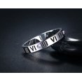 thumbnail image 4 of Vnox Roman Numeral Ring, Cubic Zirconia Stainless Steel Wedding Band for Women, 4 of 7