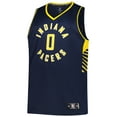 thumbnail image 2 of Men's-Fanatics Tyrese Haliburton Navy Indiana Pacers Big & Tall Fast Break Jersey - Icon Edition, 2 of 3