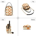 thumbnail image 3 of FORMRS Crossbody Bag for Women Quilted Travel Shoulder Cell Phone Purse with Chain Strap Handbag, Orange Checkered Pattern, 3 of 7