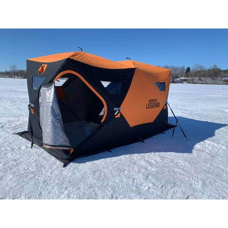 NORDIC LEGEND Double Hub 6-8 Person Ice Shelter Ice Fishing Tent